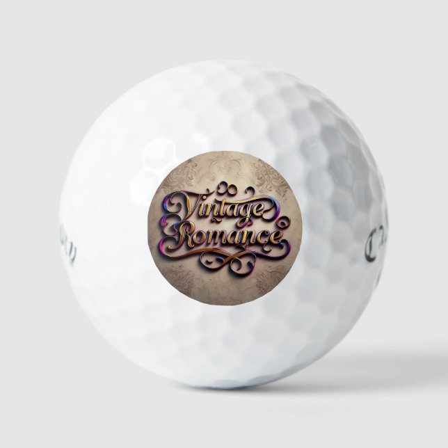 "Forever Vintage Charm" Golf Balls (Front)