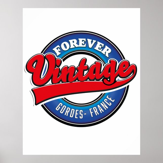 forever vintage Gordes France logo Poster (Front)