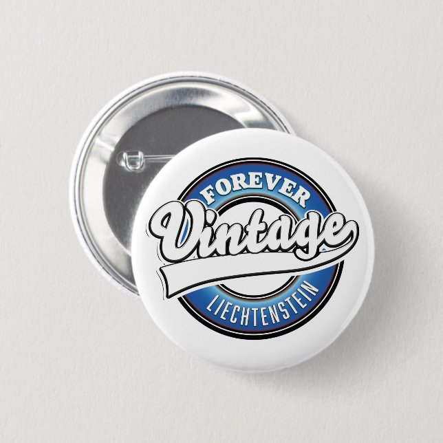 forever vintage liechtenstein logo button (Front & Back)