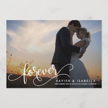 Forever | Wedding Announcement by PinkMoonPaperie at Zazzle