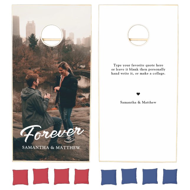Forever Wedding Engagement Party Cornhole Set (Set)