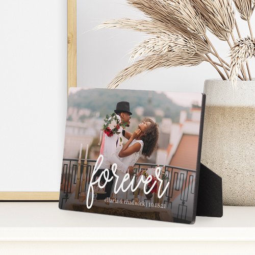 Forever  Wedding or Anniversary Photo Plaque