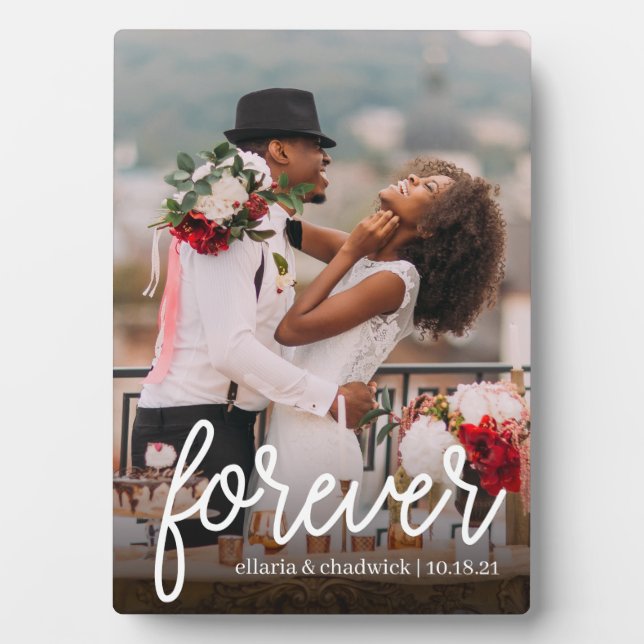 Forever | Wedding or Anniversary Photo Plaque (Front)