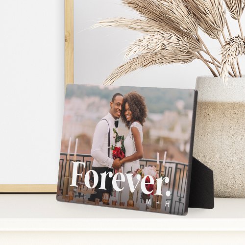 Forever  Wedding or Engagement Horizontal Photo Plaque