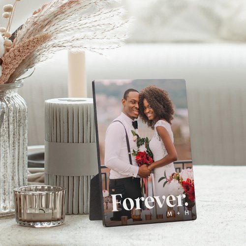 Forever  Wedding or Engagement Vertical Photo Plaque