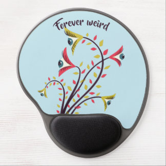 Forever Weird Colorful Flowers Staring Eyes Gel Mouse Pad