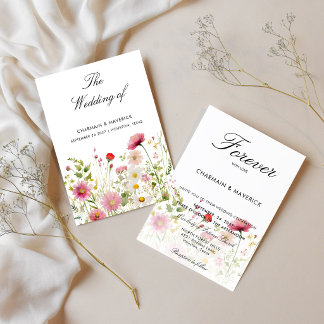 Forever with love floral Wedding Invitation
