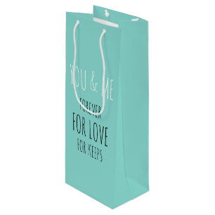 Forever You And Me Party Favor Wine Shower Party Gift Bag
