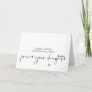 Forever Your Daughter Wedding Card Brides Parents