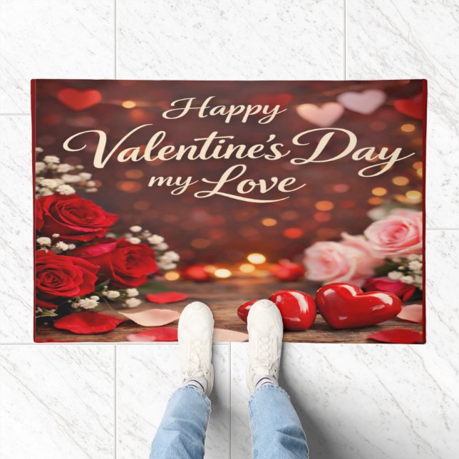 'Forever Your Valentine' Door Mat (Indoor)
