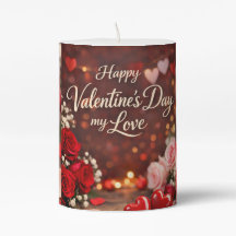 'Forever Your Valentine' Pillar Candle