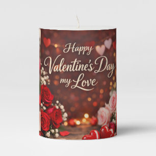 'Forever Your Valentine' Pillar Candle