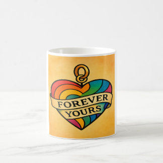 Forever Yours Colorful Love Heart Coffee Mug