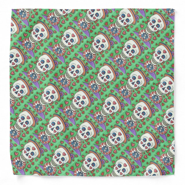 Forever Yours LADY SKELETON BANDANA Square (Front)