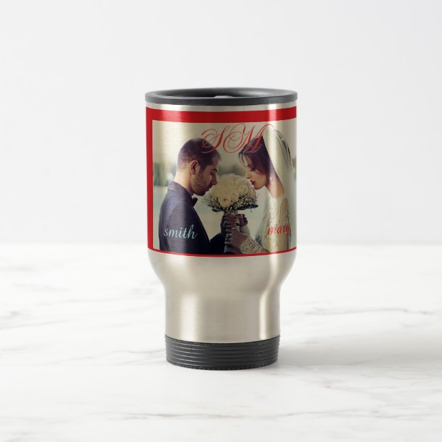 Forever Yours – Personalized Wedding Photo Travel  Travel Mug (Center)