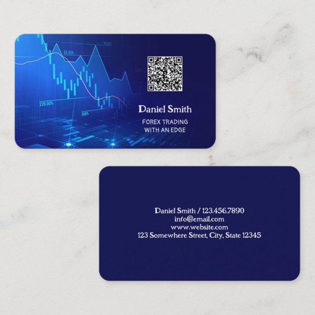 Forex Custom QR Business Card (Front/Back)