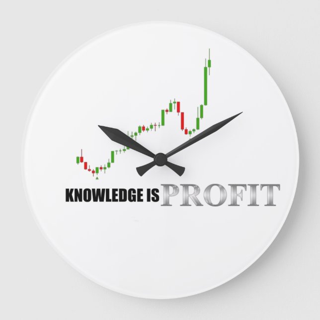 Forex Knowledge is Profit Acrylic Wall Clock (Front)