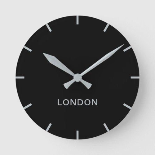 Forex Minimalist Gloss Black Wall Clock