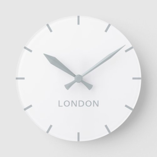 Forex Minimalist Gloss White Wall Clock