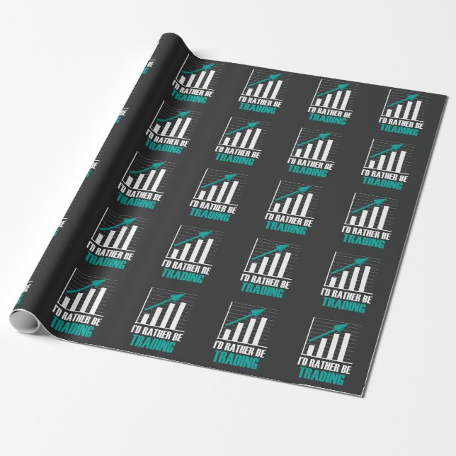 Forex Stock Market Trading Day Trader Investor Wrapping Paper (Unrolled)