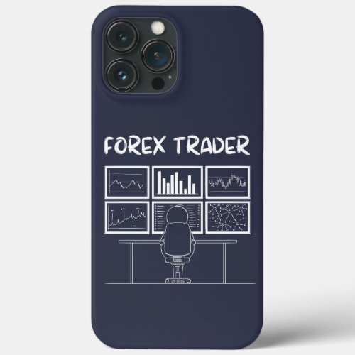 Forex Trader Funny Logo iPhone 13 Pro Max Case