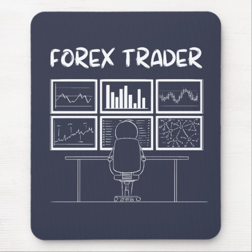 Forex Trader Funny Logo Mouse Pad