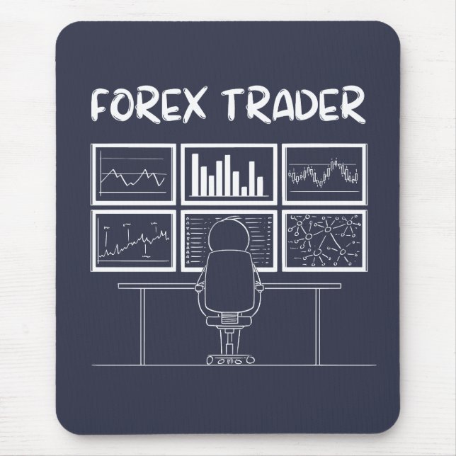 Forex Trader Funny Logo Mouse Pad (Front)