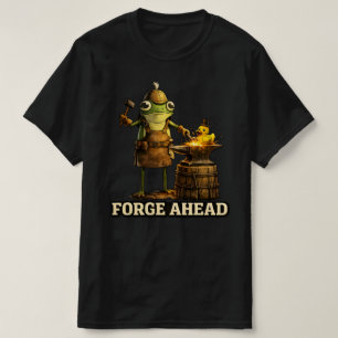 Forge Ahead Artisan Frog & Glowing Sparks Art T-Shirt