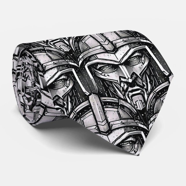 Forge Your Destiny with Spartan Elegance  Neck Tie (Rolled)