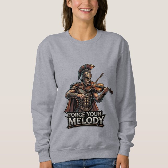 Forge Your Melody –  Spartan Violinist Sweatshirt (Front)