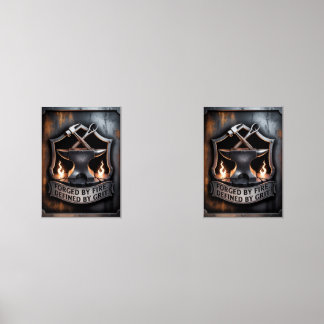Forged by Fire – Blacksmith Emblem Wall Art Sets