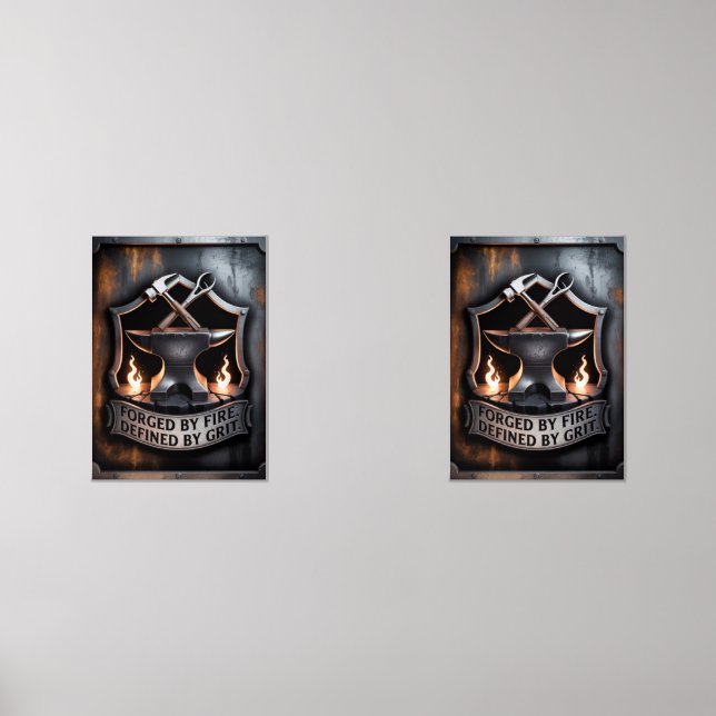 Forged by Fire – Blacksmith Emblem Wall Art Sets (Front)