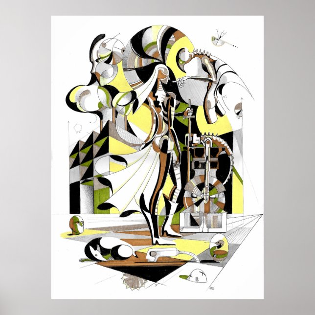 Forged sword ink art poster (Front)