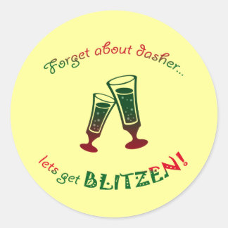 forget about dasher classic round sticker