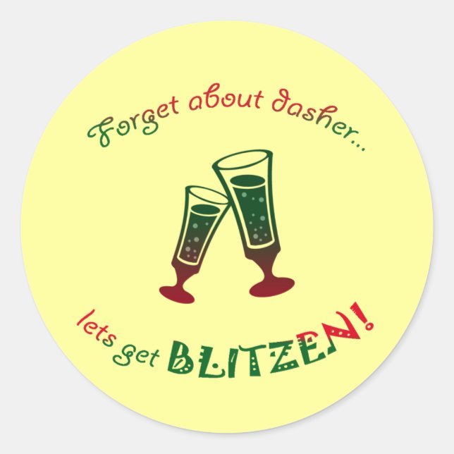 forget about dasher classic round sticker (Front)