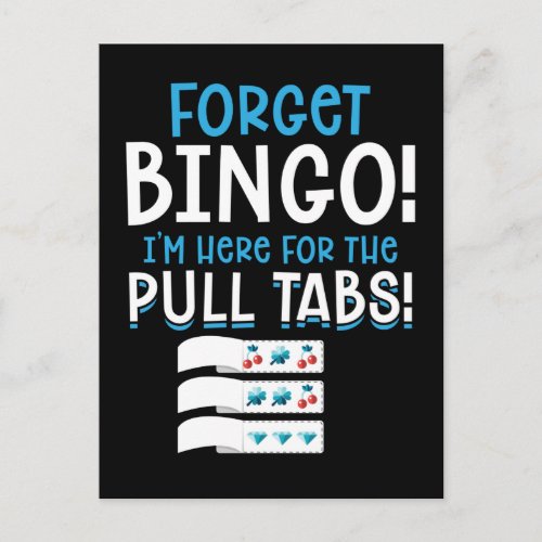 Forget Bingo Lucky Pull Tab Postcard