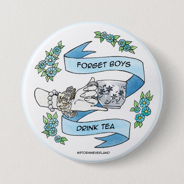 Forget Boys Pinback Button (Front)