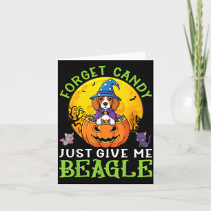 Forget Candy Give Beagle Dog Witch This Halloween Card