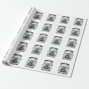 Forget Candy Give Me Moo Deng Halloween Ghost  Wrapping Paper