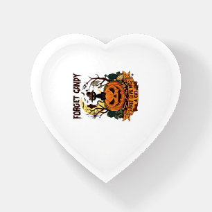 Forget Candy Just Give Me Cat Halloween Pumpkin_1 Paperweight
