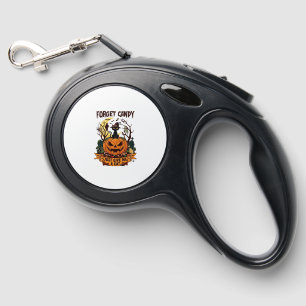 Forget Candy Just Give Me Cat Halloween Pumpkin_1 Retractable Pet Leash
