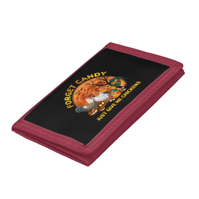 Forget Candy just Give Me Chickens Trifold Wallet (Bottom)