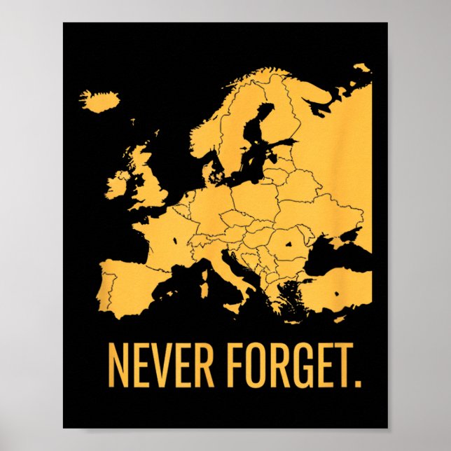 Forget europe map memorial funny hunting fishingFo Poster (Front)