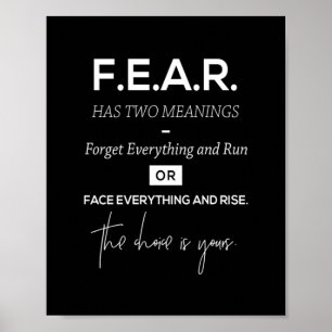 forget everything and run or face everything and r poster