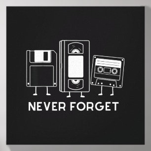 Forget Floppy Disk Retro Funny 90s Novelty Canvas Photo Tile