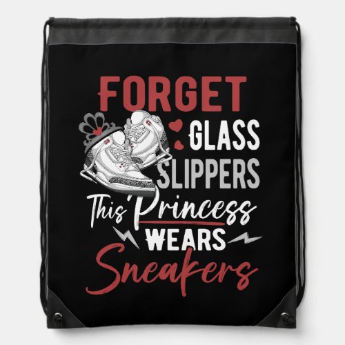 Forget Glass Slippers This Princess Wears Sneakers Drawstring Bag
