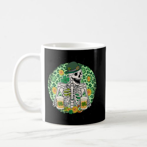 Forget Luck Give Me Beer Irish Skeleton St Patrick Coffee Mug