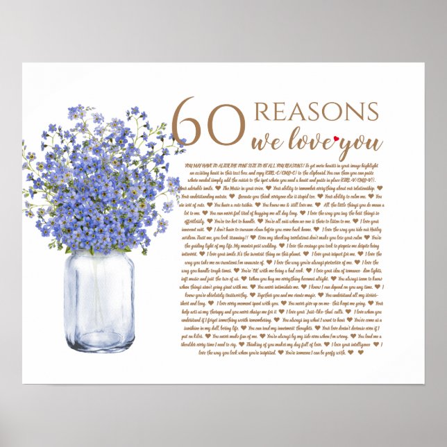 forget me knot 60 reasons why we love you poster (Front)