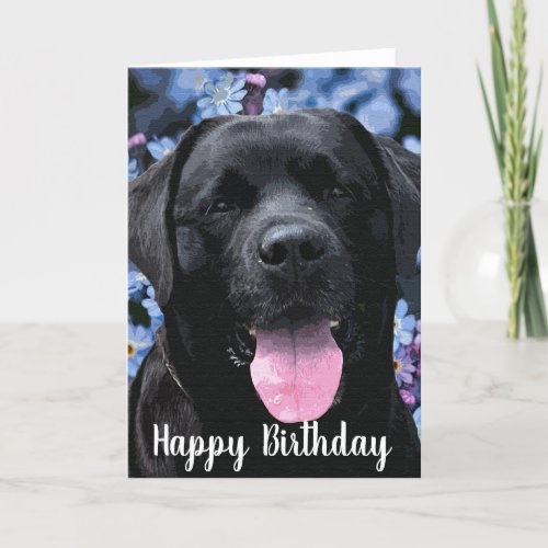 Forget Me Knot _ Black Labrador Card