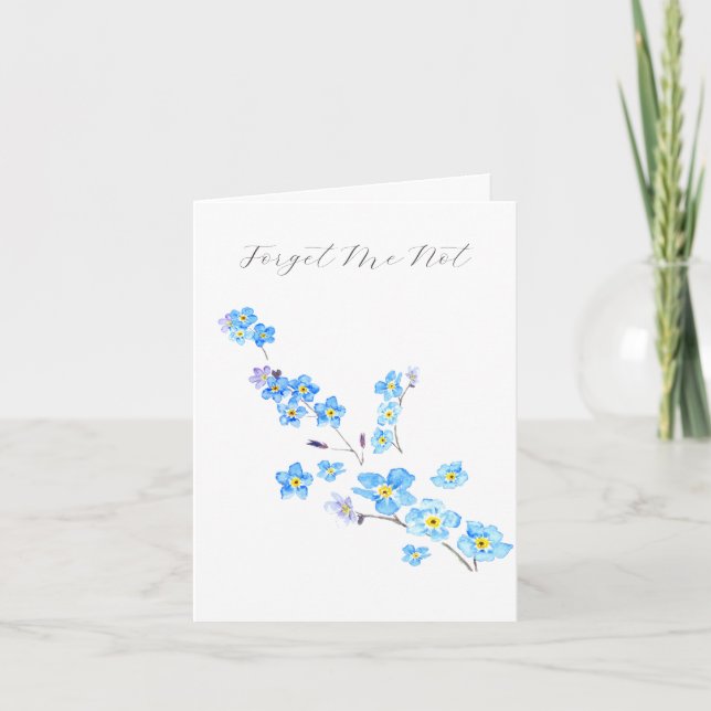 Forget me not 4 Thinking Of You Sympathy Card (Front)